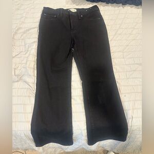 Madewell Black Mid Rise Kick out Women's Jeans